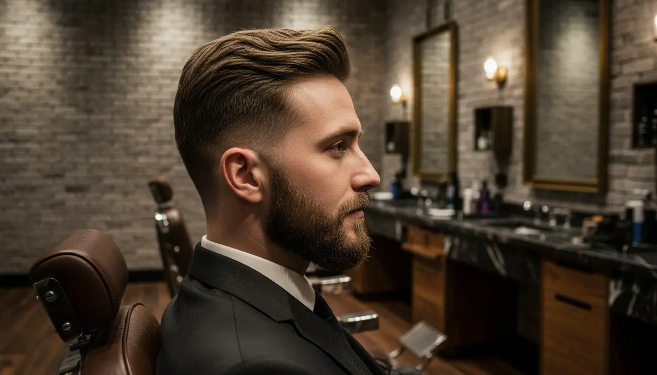 Homem com corte de cabelo texturizado